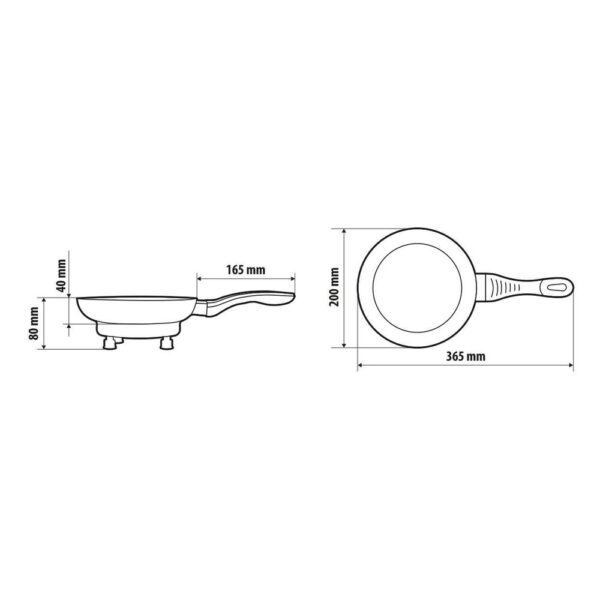 Lampa ΤΗΓΑΝΙ ΗΛΕΚΤΡΙΚΟ ELECTRIC FRYING PAN 12V 180W 13A Φ20cm 360ml ΜΕ ΦΙΣ ΑΝΑΠΤΗΡΑ LAMPA - 1 ΤΕΜ. - Image 4