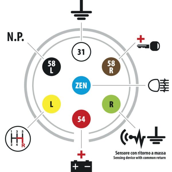 Lampa ΠΡΙΖΑ ΚΟΤΣΑΔΟΡΟΥ ΠΛΑΣΤΙΚΗ ΑΣΗΜΙ 24S 24V 7PIN ISO 3731 ΘΗΛΥΚΗ - Image 3