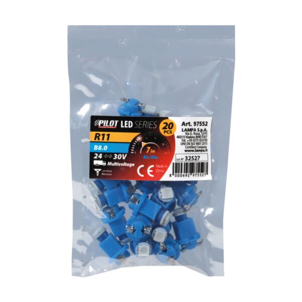 Lampa R11 24V B8,0 1SMD LED 7lm ΔΙΑΘΛΑΣΗΣ ΜΠΛΕ ΣΑΚΟΥΛΑ 20ΤΕΜ. - Image 3