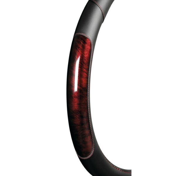 Lampa ΚΑΛΥΜΜΑ ΤΙΜΟΝΙΟΥ ΦΟΡΤΗΓΟΥ PEARL RED ΔΕΡΜΑΤΙΝΗ ΜΑΥΡΟ/ΚΟΚΚΙΝΟ (S) 42-44cm ΟΙΚΟΛΟΓΙΚΟ ΚΑΙ ΑΟΣΜΟ - Image 3