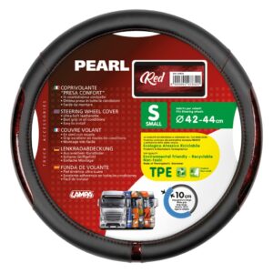 Lampa ΚΑΛΥΜΜΑ ΤΙΜΟΝΙΟΥ ΦΟΡΤΗΓΟΥ PEARL RED ΔΕΡΜΑΤΙΝΗ ΜΑΥΡΟ/ΚΟΚΚΙΝΟ (S) 42-44cm ΟΙΚΟΛΟΓΙΚΟ ΚΑΙ ΑΟΣΜΟ