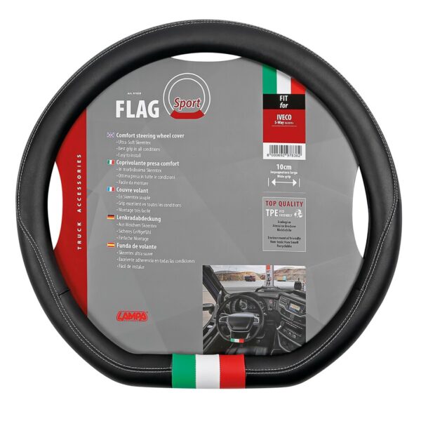 Lampa IVECO S-WAY 10/2019>/SCANIA R/S SERIE 7 11/2016> ΚΑΛΥΜΜΑ ΤΙΜΟΝΙΟΥ CLUB ΜΑΥΡΟ-ΣΗΜΑΙΑ ΙΤΑΛΙΑΣ/ΚΟΦΤΟ - Image 4