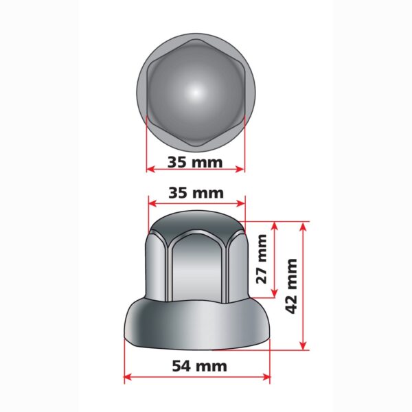 Lampa ΚΑΠΑΚΙΑ ΠΑΞΙΜΑΔΙΩΝ / ΜΠΟΥΛΟΝΙΩΝ ΦΟΡΤΗΓΟΥ INOX 33mm 10ΤΕΜ. - Image 4