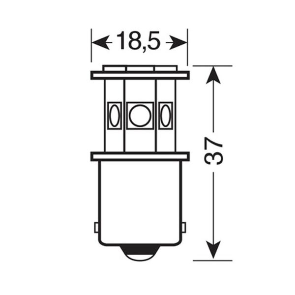Lampa P21W 24/28V BA15s 30lm HYPER-LED24 ΠΟΡΤΟΚΑΛΙ (ΜΟΝΟΠΟΛΙΚΟ) BLISTER 1ΤΕΜ. - Image 4