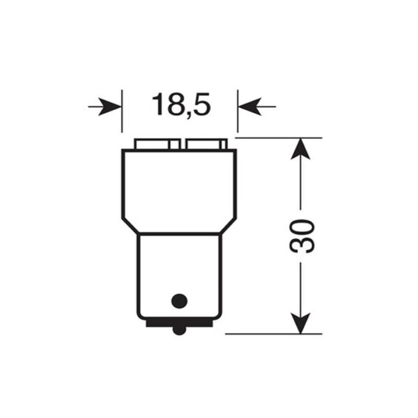 Lampa ΛΑΜΠΑ P21W 24-28V BA15s 40lm HYPER-LED (ΜΟΝΟΠΟΛΙΚΟ)LAMPA - 20 ΤΕΜ. - Image 3