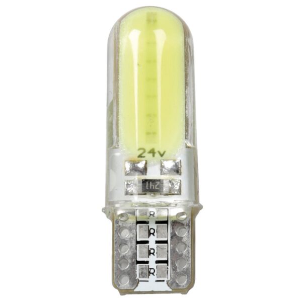 Lampa T10 W5W 24-30V W2,1x9,5d MEGA-LED COB 2SMDx12chips 150lm ΛΕΥΚΟ 20ΤΕΜ.