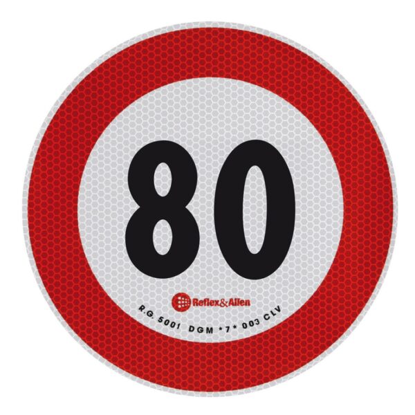 Lampa ΣΗΜΑ ΤΑΧΥΤΗΤΑΣ ΧΙΛΙΟΜΕΤΡΩΝ 80km/h ΑΥΤΟΚΟΛΛΗΤΟ