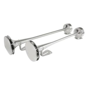 Lampa ΚΟΡΝΑ ΔΙΠΛΗ ΠΝΕΥΜΑΤΙΚΗ 118dB 24V  58+64cm ΜΕ ΒΑΣΕΙΣ ΣΤΗΡΙΞΗΣ
