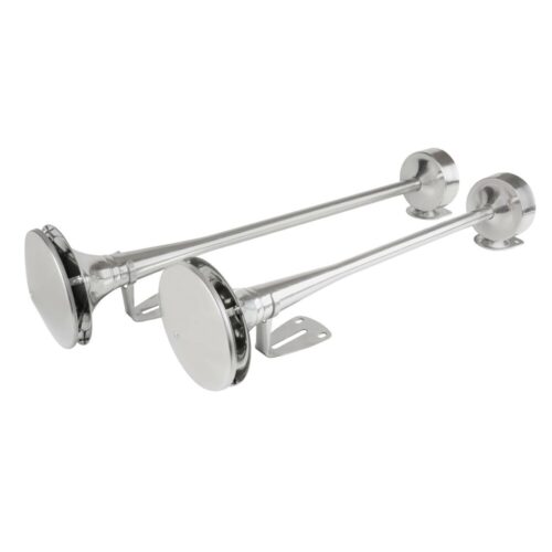 Lampa ΚΟΡΝΑ ΔΙΠΛΗ ΠΝΕΥΜΑΤΙΚΗ 118dB 24V  58+64cm ΜΕ ΒΑΣΕΙΣ ΣΤΗΡΙΞΗΣ