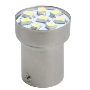 M-Tech R5W/R10W 24V BA15s LED 8xSMD3528 ΚΟΚΚΙΝΟ (ΜΟΝΟΠΟΛΙΚΟ) HEAVY DUTY 1ΤΕΜ. M-TECH