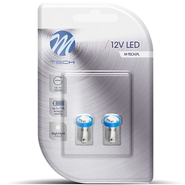 M-Tech T4W 12V 0,24W BA9s (ΜΙΝΙΟΝ) LED 1xSMD5050 ΜΠΛΕ BLISTER 2ΤΕΜ. M-TECH - Image 2