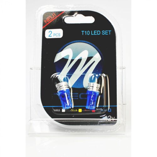 M-Tech T10 W5W 12V W2,1×9,5d LED 1xHP ΜΠΛΕ (ΚΑΡΦΩΤΟ ΑΚΑΛΥΚΟ) BLISTER 2ΤΕΜ. M-TECH