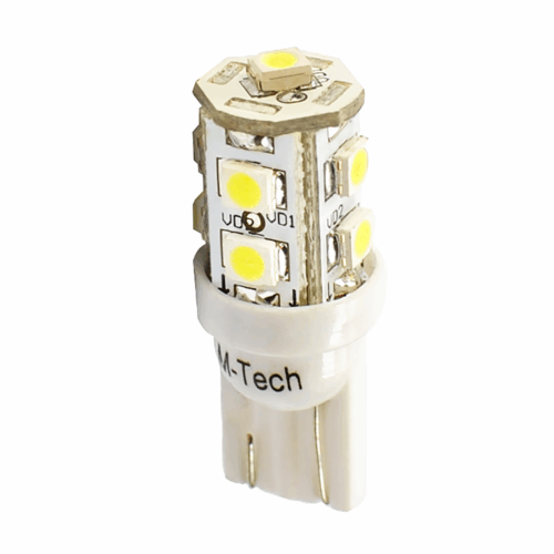 M-Tech T10 W5W 12V W2,1×9,5d LED 9xSMD3528 ΚΙΤΡΙΝΟ (ΚΑΡΦΩΤΟ ΑΚΑΛΥΚΟ) BLISTER  M-TECH – 2ΤΕΜ.