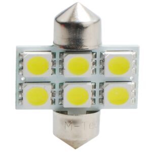 M-Tech ΛΑΜΠΑΚΙΑ ΠΛΑΦΟΝΙΕΡΑΣ C5W/C10W 12V 1,44W SV8,5 31mm LED 6xSMD5050 ΛΕΥΚΟ 2ΤΕΜ.