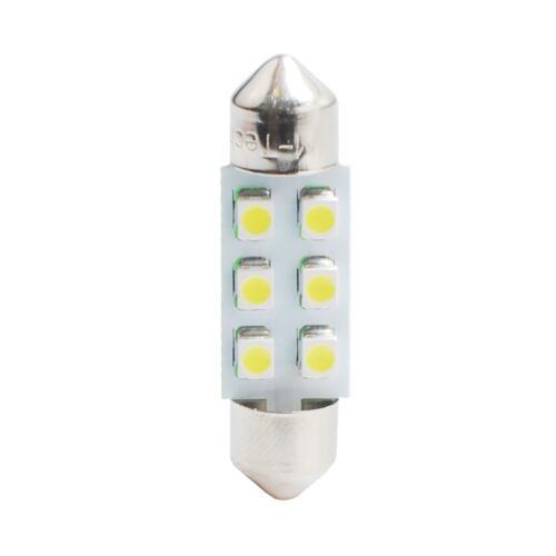 M-Tech ΛΑΜΠΑΚΙΑ ΠΛΑΦΟΝΙΕΡΑΣ C5W/C10W 12V 0,48W SV8,5 36mm LED 6xSMD3528 ΚΙΤΡΙΝΟ BLISTER 2ΤΕΜ. M-TECH
