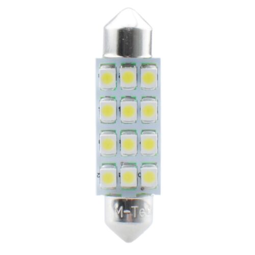 M-Tech ΛΑΜΠΑΚΙΑ ΠΛΑΦΟΝΙΕΡΑΣ C5W/C10W 12V SV8.5 41mm 1,5W 12xSMD2835 LED OSRAM ΜΠΛΕ  BLISTER 2ΤΕΜ. M-TECH