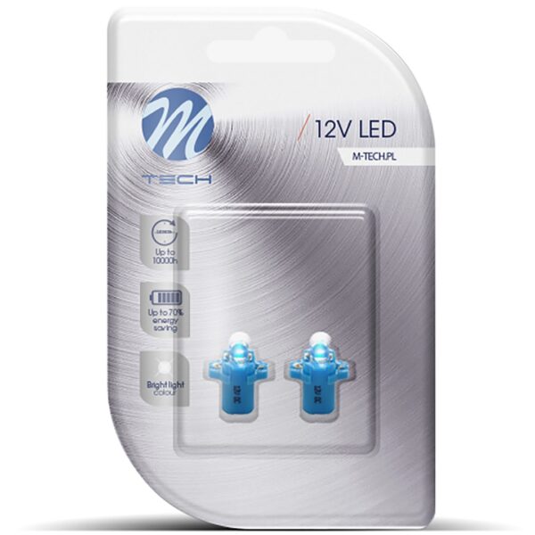 M-Tech BAX 12V B8,3d 0,2W LED 1xFLUX 5mm ΜΠΛΕ BLISTER 2ΤΕΜ. M-TECH - Image 2