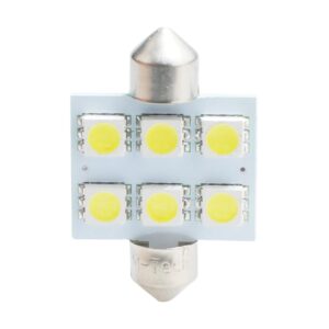 M-Tech ΛΑΜΠΑΚΙΑ ΠΛΑΦΟΝΙΕΡΑΣ C5W/C10W 12V 1,44W SV8,5 36mm PREMIUM LED 6xSMD5050 ΛΕΥΚΟ BLISTER 2ΤΕΜ. M-TECH