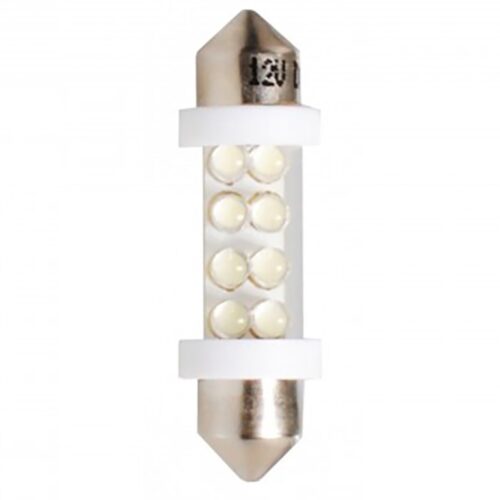 M-Tech ΛΑΜΠΑΚΙΑ ΠΛΑΦΟΝΙΕΡΑΣ C5W/C10W 12V 0,47W SV8,5 36mm LED 8xLED 3mm ΛΕΥΚΟ BLISTER 2ΤΕΜ. M-TECH