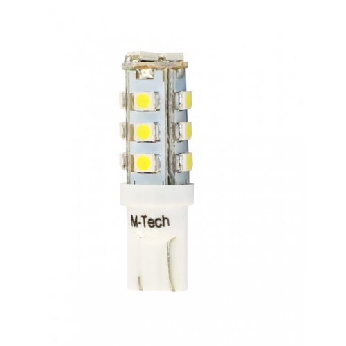 M-Tech T10 W5W 12V W2,1×9,5d LED 16xSMD3528 ΛΕΥΚΟ (ΚΑΡΦΩΤΟ ΑΚΑΛΥΚΟ) BLISTER 2ΤΕΜ. M-TECH