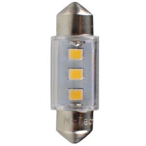 M-Tech ΛΑΜΠΑΚΙΑ ΠΛΑΦΟΝΙΕΡΑΣ C5W/C10W 12V SV8.5 36mm 0,38W 3xSMD2835 LED OSRAM ΛΕΥΚΟ  BLISTER 2ΤΕΜ. M-TECH