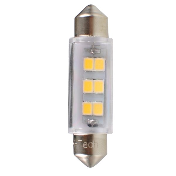 M-Tech ΛΑΜΠΑΚΙΑ ΠΛΑΦΟΝΙΕΡΑΣ C5W/C10W 12V SV8.5 0,75W 41mm 6xSMD2835 LED OSRAM ΛΕΥΚΟ  BLISTER 2ΤΕΜ. M-TECH