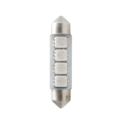 M-Tech ΛΑΜΠΑΚΙΑ ΠΛΑΦΟΝΙΕΡΑΣ C5W/C10W 12V 0,96W SV8,5 41mm CAN-BUS LED 4xSMD5050 PREMIUM ΜΠΛΕ BLISTER 2ΤΕΜ.