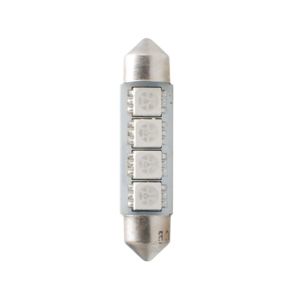 M-Tech ΛΑΜΠΑΚΙΑ ΠΛΑΦΟΝΙΕΡΑΣ C5W/C10W 12V 0,96W SV8,5 41mm CAN-BUS LED 4xSMD5050 PREMIUM ΜΠΛΕ BLISTER 2ΤΕΜ.