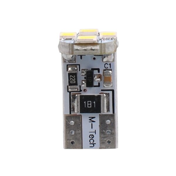 M-Tech T10 W5W 12V W2,1x9,5d LED 4xSMD3528 ΛΕΥΚΟ (ΚΑΡΦΩΤΟ CAN-BUS) OSRAM LED BLISTER 2ΤΕΜ. M-TECH - Image 2