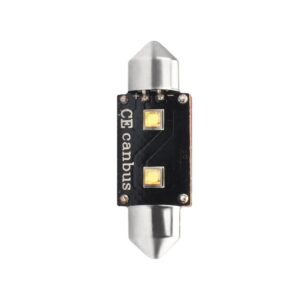M-Tech ΛΑΜΠΑΚΙ ΠΛΑΦΟΝΙΕΡΑΣ C5W/C10W 12V 6W SV8,5 36mm CAN-BUS+RADIATOR LED 2xHP CREE ΛΕΥΚΟ BLISTER - 1 ΤΕΜ.