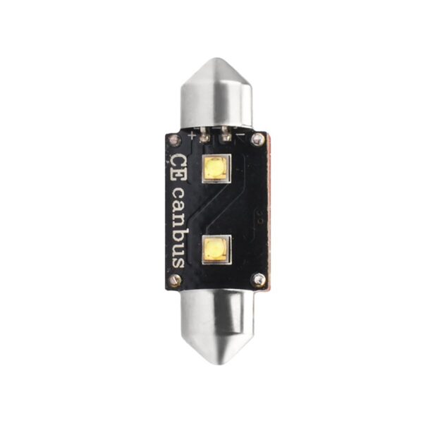 M-Tech ΛΑΜΠΑΚΙ ΠΛΑΦΟΝΙΕΡΑΣ C5W/C10W 12V 6W SV8,5 36mm CAN-BUS+RADIATOR LED 2xHP CREE ΛΕΥΚΟ BLISTER - 1 ΤΕΜ.