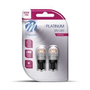 M-Tech ΛΑΜΠΑΚΙΑ T10 W5W W2.1x9.5d 12/24V 1,4W 65lm 5x2835SMD LED 5700K ΠΟΡΤΟΚΑΛΙ BLISTER 2 ΤΕΜ.