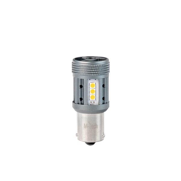 M-Tech ΛΑΜΠΑΚΙ PY21W 12/24V BA15s 12xSMD3030 LED CAN-BUS ΠΟΡΤΟΚΑΛΙ PLATINIUM BLISTER M-TECH - 1 ΤΕΜ - Image 2