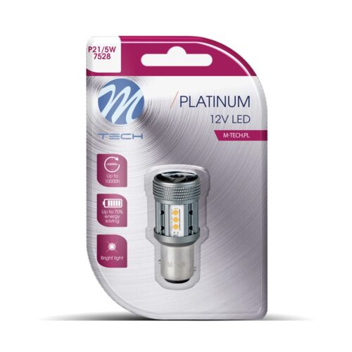 M-Tech P21/5W 12/24V BAY15d 12xSMD3030 LED CAN-BUS ΚΟΚΚΙΝΟ PLATINIUM BLISTER M-TECH – 1 Τεμ.