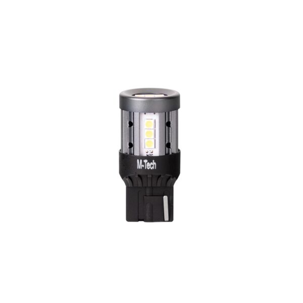 M-Tech ΛΑΜΠΑΚΙ W21W T20 7440 W3x16d 12/24V 600lm 4W 15x3030SMD LED CAN-BUS PLATINIUM ΛΕΥΚΟ BLISTER - 1 ΤΕΜ. - Image 2