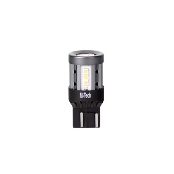 M-Tech ΛΑΜΠΑΚΙ W21/5W T20 7443 W3x16q 12/24V 600lm 4W 15x3030SMD LED CAN-BUS PLATINIUM ΛΕΥΚΟ BLISTER - 1 ΤΕΜ. - Image 2