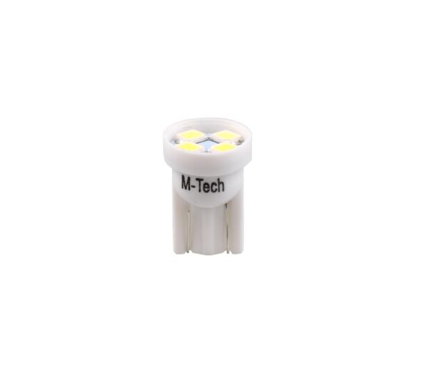 M-Tech T10 W5W 24V W1,2x9,5d LED 4xSMD3528 ΛΕΥΚΟ ΔΙΑΘΛΑΣΗ (ΚΑΡΦΩΤΟ ΑΚΑΛΥΚΟ) HEAVY DUTY BLISTER 2ΤΕΜ. M-TECH - Image 2