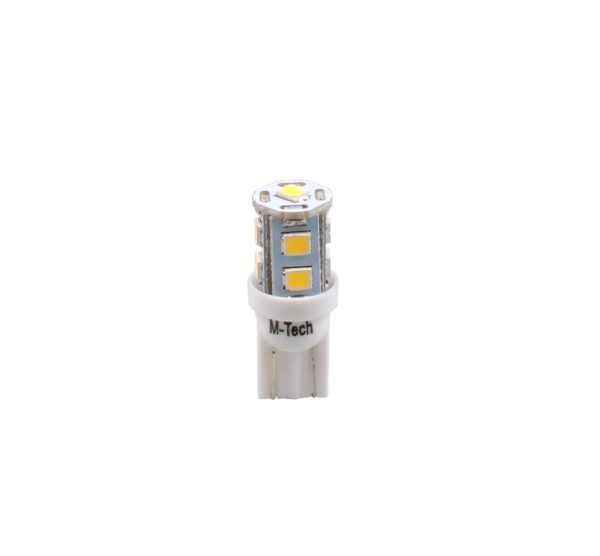 M-Tech T10 W5W 24V W1,2x9,5d LED 9xSMD3528 ΛΕΥΚΟ ΔΙΑΘΛΑΣΗ (ΚΑΡΦΩΤΟ ΑΚΑΛΥΚΟ) HEAVY DUTY BLISTER 2ΤΕΜ. M-TECH - Image 3