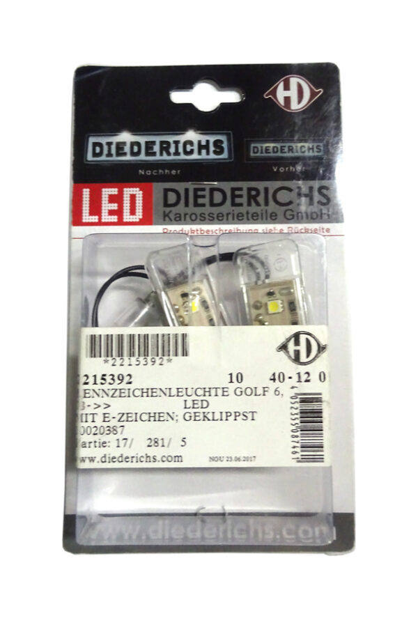 Diederichs ΦΩΤΑ ΠΙΝΑΚΙΔΑΣ LED ΓΙΑ VW SCIROCCO 08+ VW GOLF 6 3/5D 10.08+ - Image 2