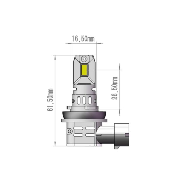 M-Tech ΛΑΜΠΕΣ H11 12V 2x 21W max6.000K 4600lm PRO SMART SERIES LED  M-TECH - 2 τεμ. - Image 2