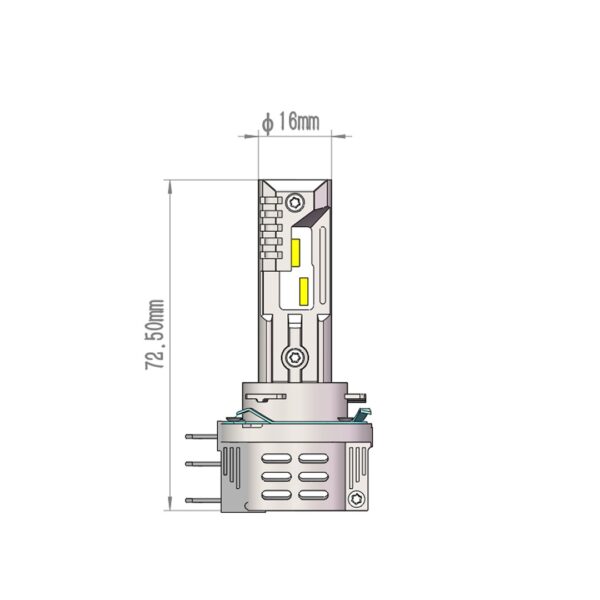 M-Tech ΛΑΜΠΑ LED H15 12V IP65 6.000K 4.600lm LED SET PRO SMART SERIES M-TECH - 2 ΤΕΜ. - Image 3
