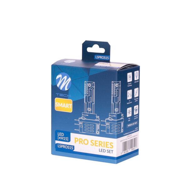 M-Tech ΛΑΜΠΑ LED H15 12V IP65 6.000K 4.600lm LED SET PRO SMART SERIES M-TECH - 2 ΤΕΜ. - Image 4