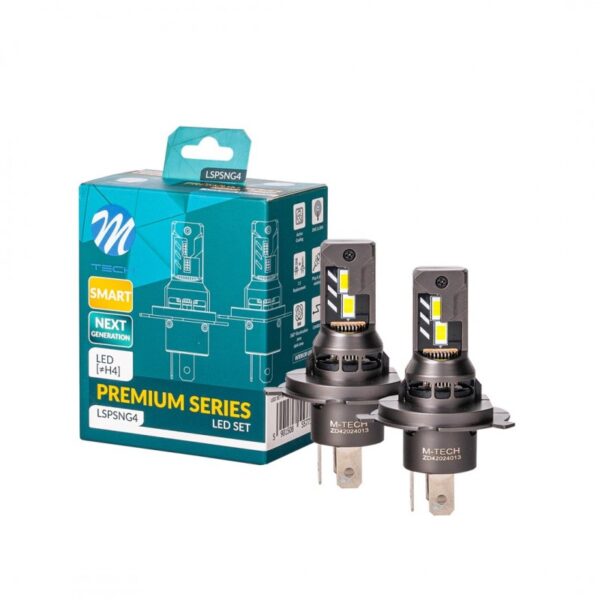 M-Tech ΛΑΜΠEΣ LED H4 12V 6.000K 35W 4.000lm LED CANBUS CSP3570 PRΕΜΙUM SMART SERIES  M-TECH - 2 ΤΕΜ.