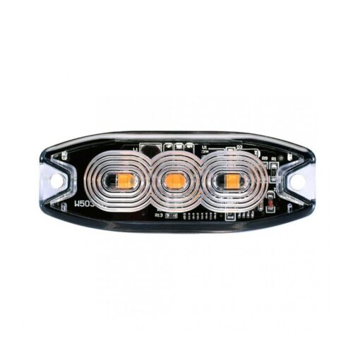 Amio ΣΤΡΟΜΠΟ 12/24V 8x3x0,9cm ΠΟΡΤΟΚΑΛΙ 3LED 9W (3x3W) R65 R10 AMiO – 1 ΤΕΜ.