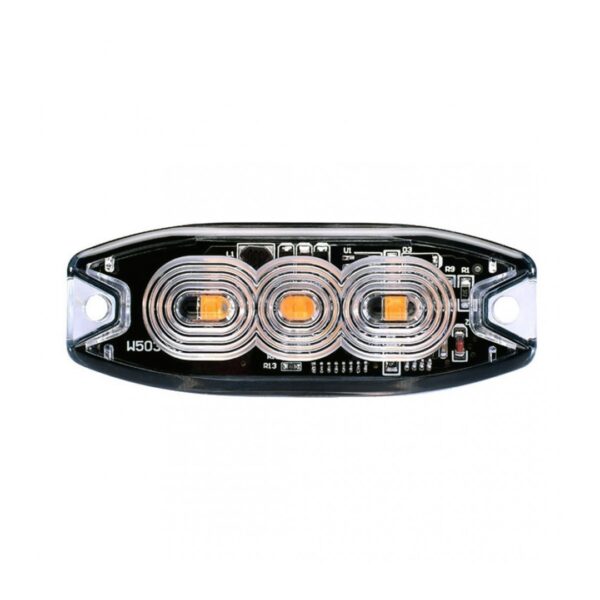 Amio ΣΤΡΟΜΠΟ 12/24V 8x3x0,9cm ΠΟΡΤΟΚΑΛΙ 3LED 9W (3x3W) R65 R10 AMiO - 1 ΤΕΜ.