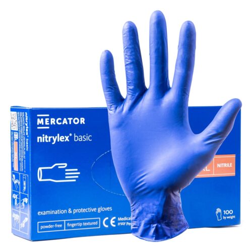 Amio ΓΑΝΤΙΑ ΝΙΤΡΙΛΙΟΥ MERCATOR NITRYLEX BASIC ΣΕ ΜΠΛΕ ΧΡΩΜΑ X-LARGE (XL) ΑΜΙΟ – 100 ΤΕΜ.