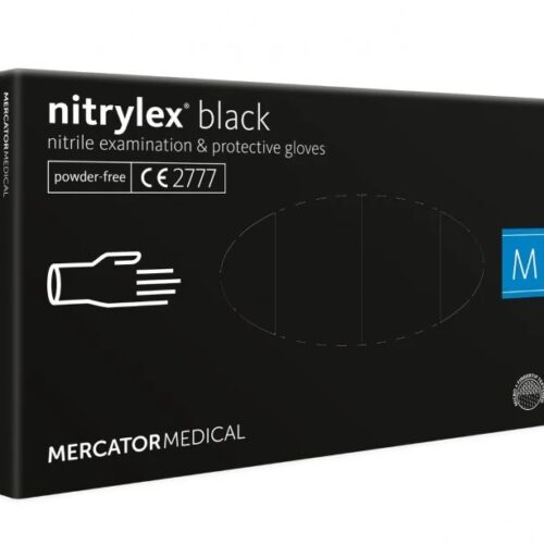 Amio ΓΑΝΤΙΑ ΝΙΤΡΙΛΙΟΥ MERCATOR NITRYLEX BASIC ΣΕ ΜΑΥΡΟ ΧΡΩΜΑ MEDIUM (M)  AMIO – 100 Τεμ.