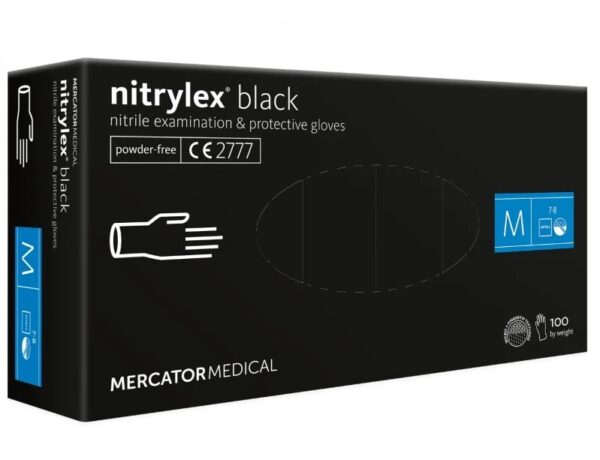 Amio ΓΑΝΤΙΑ ΝΙΤΡΙΛΙΟΥ MERCATOR NITRYLEX BASIC ΣΕ ΜΑΥΡΟ ΧΡΩΜΑ MEDIUM (M)  AMIO - 100 Τεμ.
