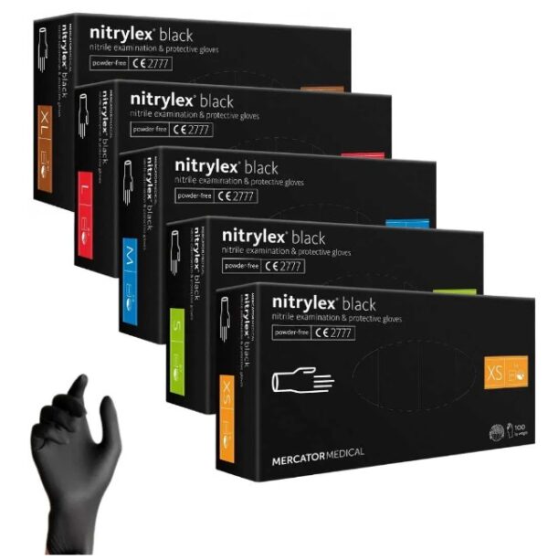 Amio ΓΑΝΤΙΑ ΝΙΤΡΙΛΙΟΥ MERCATOR NITRYLEX BASIC ΣΕ ΜΑΥΡΟ ΧΡΩΜΑ LARGE (L)  AMIO - 100 Τεμ. - Image 2