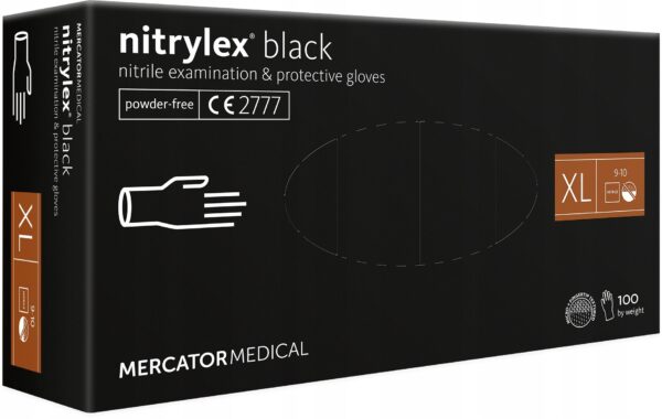 Amio ΓΑΝΤΙΑ ΝΙΤΡΙΛΙΟΥ MERCATOR NITRYLEX BASIC ΣΕ ΜΑΥΡΟ ΧΡΩΜΑ ΧLARGE (ΧL)  AMIO - 100 Τεμ.